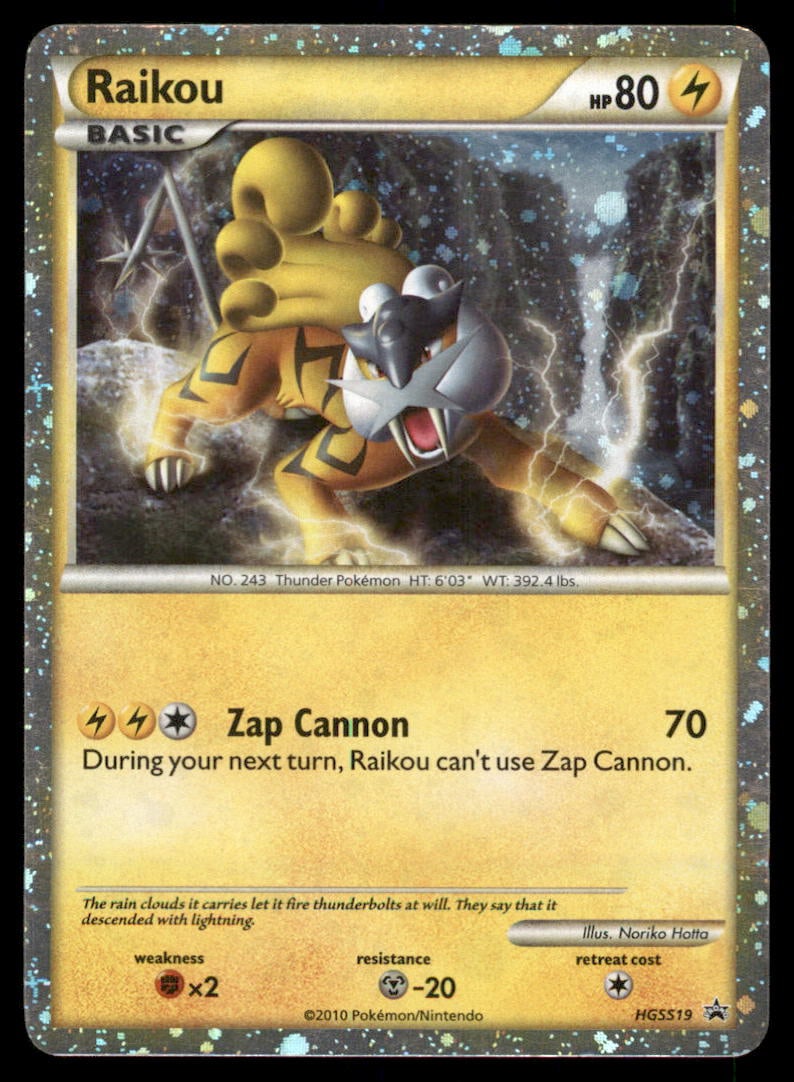 Raikou HGSS19 HGSS Black Star Promos Pokemon Card (1 of 2)