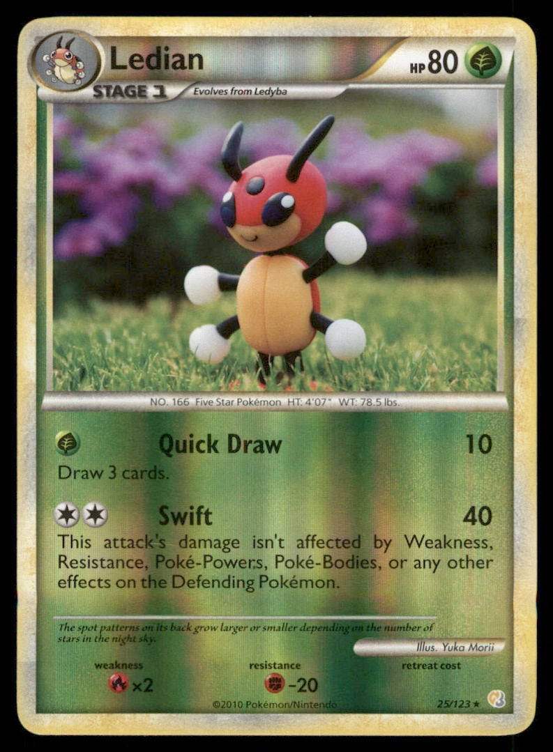 Ledian 25/123 HeartGold & SoulSilver Pokemon Card Reverse Holo: We offer combined shipping on multiple items. Buyers may also arrange their own shipping. LiveShipping is a separate and independent option for shipping that is NOT a part of the auction house or thei