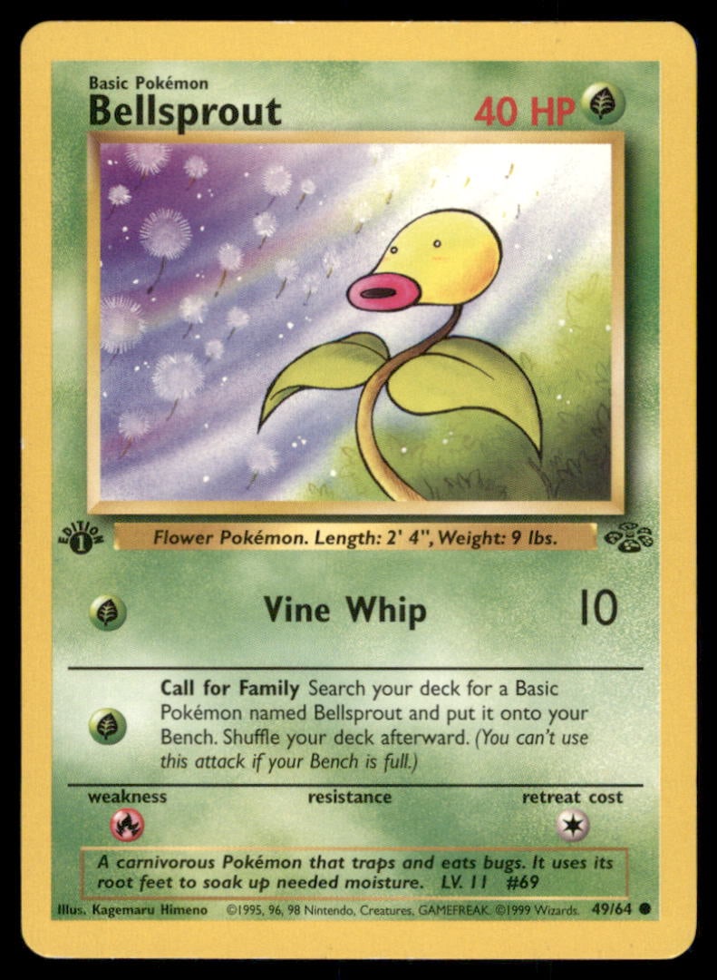Bellsprout 49/64 Jungle Pokemon Card 1st Edition: We offer combined shipping on multiple items. Buyers may also arrange their own shipping. LiveShipping is a separate and independent option for shipping that is NOT a part of the auction house or thei