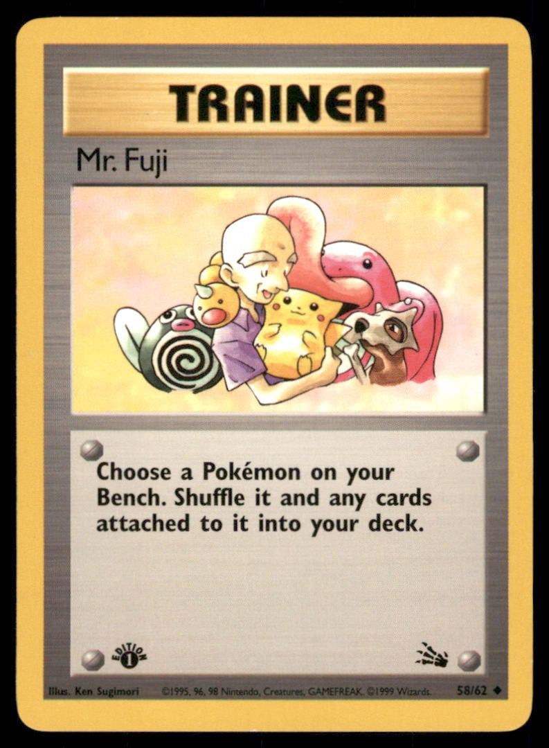 Mr. Fuji 58/62 Fossil Pokemon Card 1st Edition: We offer combined shipping on multiple items. Buyers may also arrange their own shipping. LiveShipping is a separate and independent option for shipping that is NOT a part of the auction house or thei