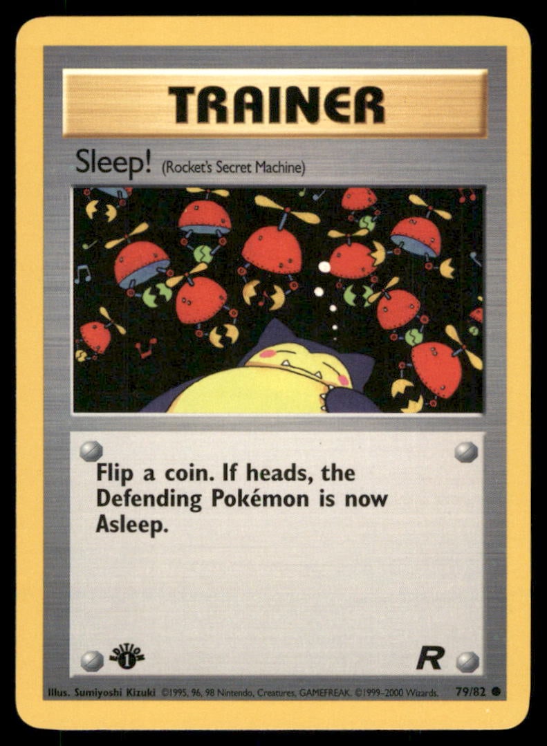Sleep! 79/82 Team Rocket Pokemon Card 1st Edition (1 of 2)
