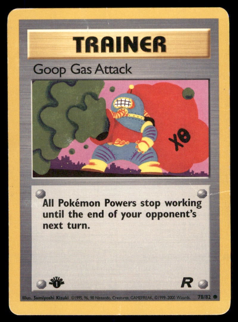 Goop Gas Attack 78/82 Team Rocket Pokemon Card 1st Edition (1 of 2)