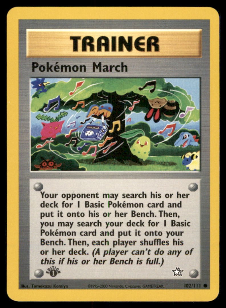 Pokemon March 102/111 Neo Genesis Pokemon Card 1st Edition (1 of 2)
