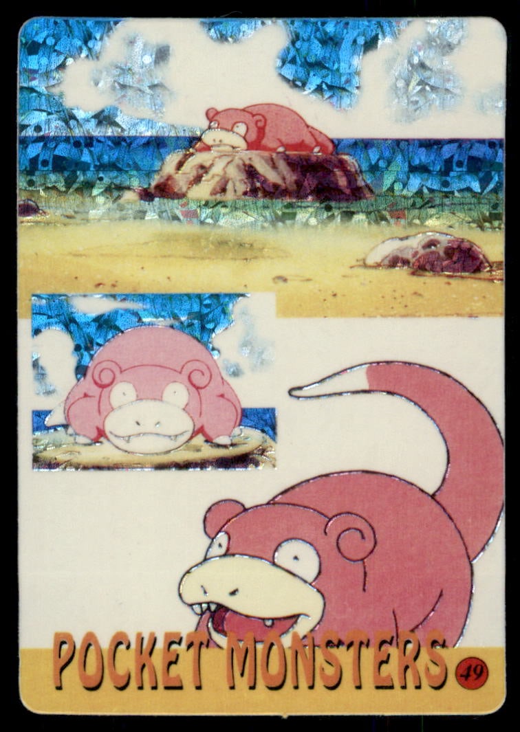 Slowpoke Beach Scene Japanese Sticker Holo Prism Card (1 of 2)