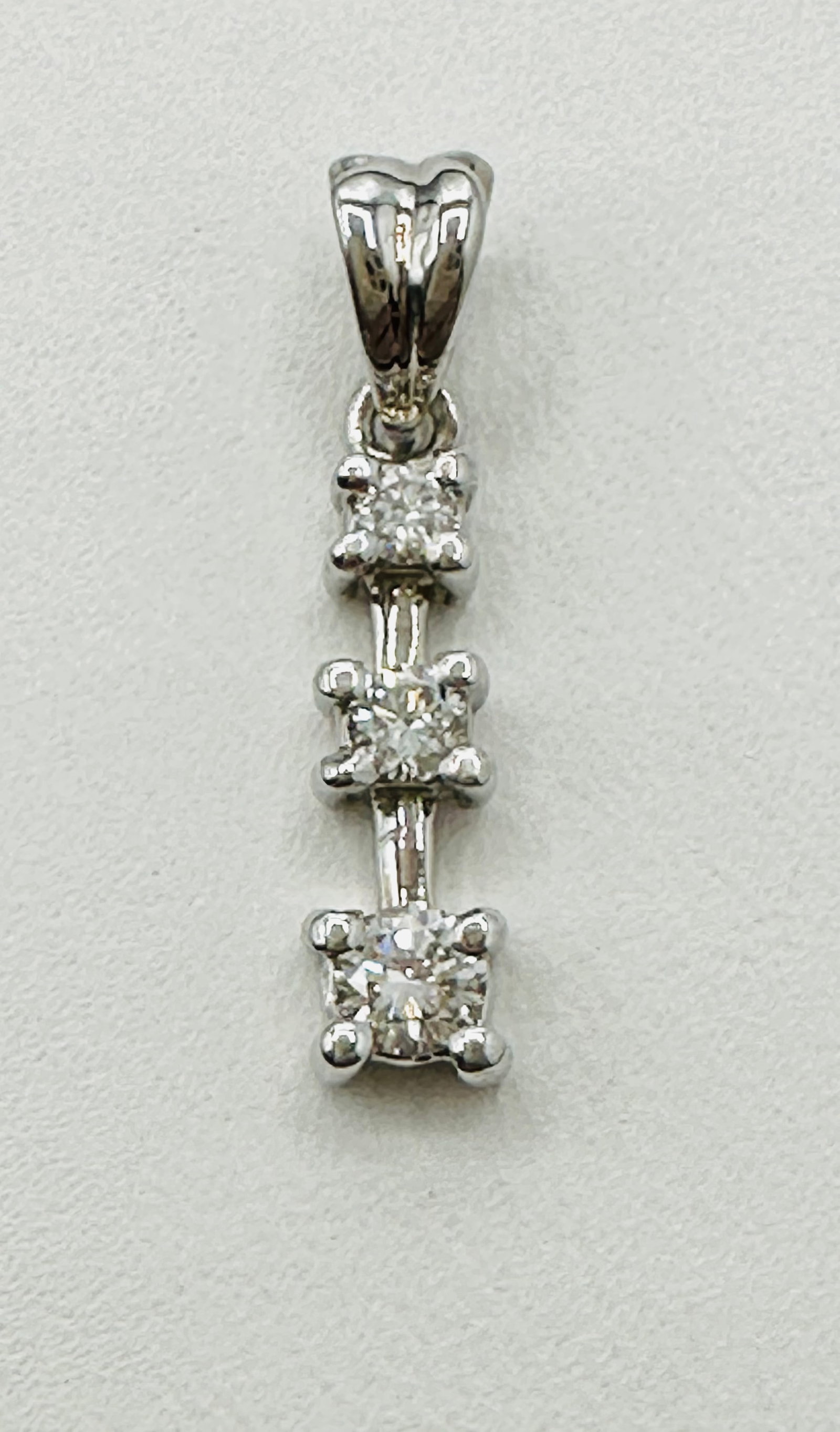 14KT White Gold Natural Diamond Pendant # 2805 (1 of 4)