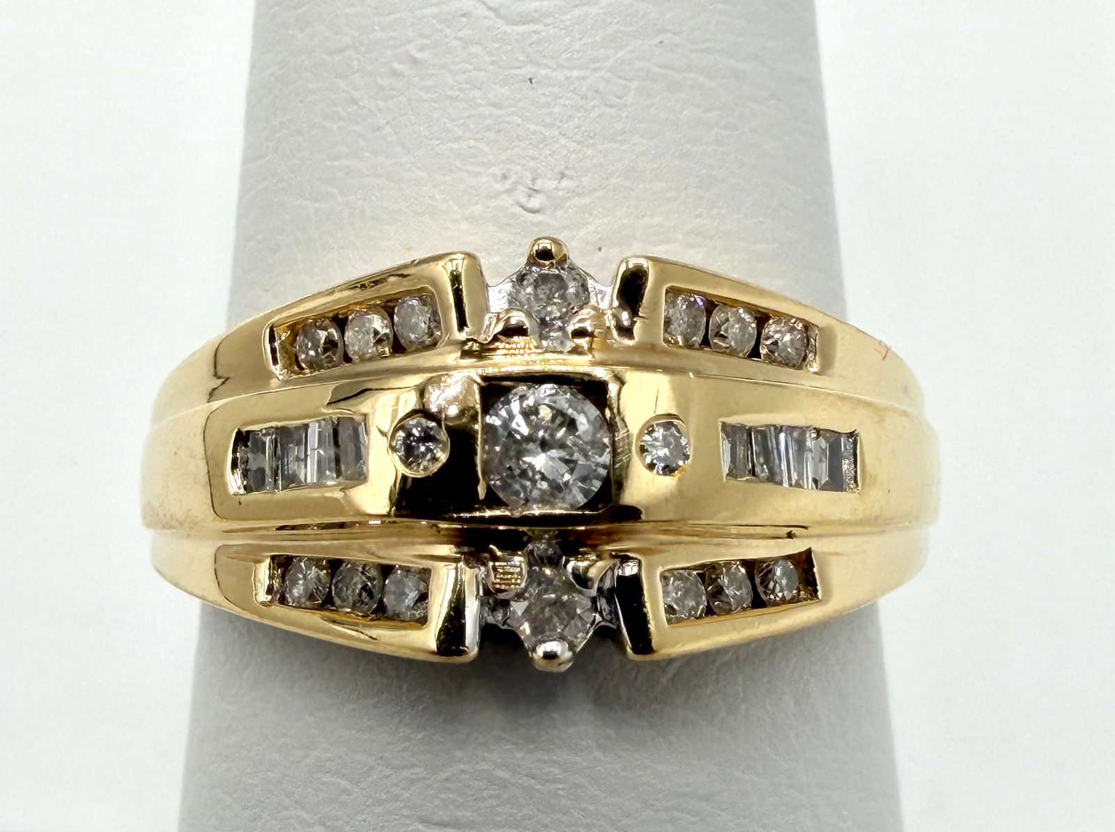 Natural Diamond Ring, 14KT Yellow Gold # 2846 (1 of 4)