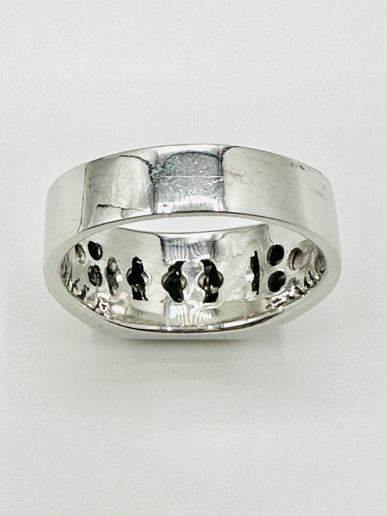Natural Diamond Men’s Ring, 18KT White Gold # 2303 (1 of 4)