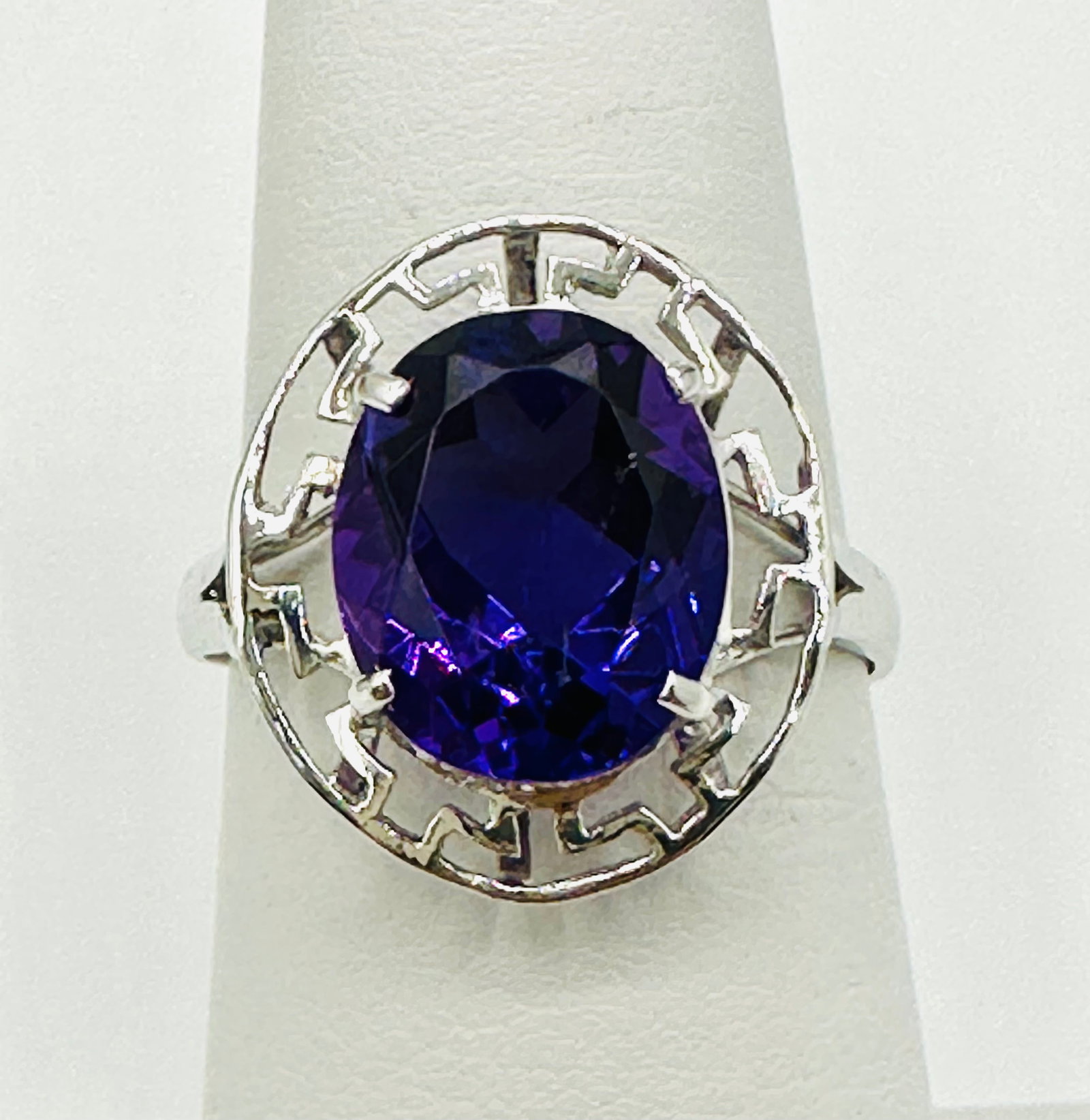 14KT White Gold Amethyst Ring # 2328 (1 of 4)