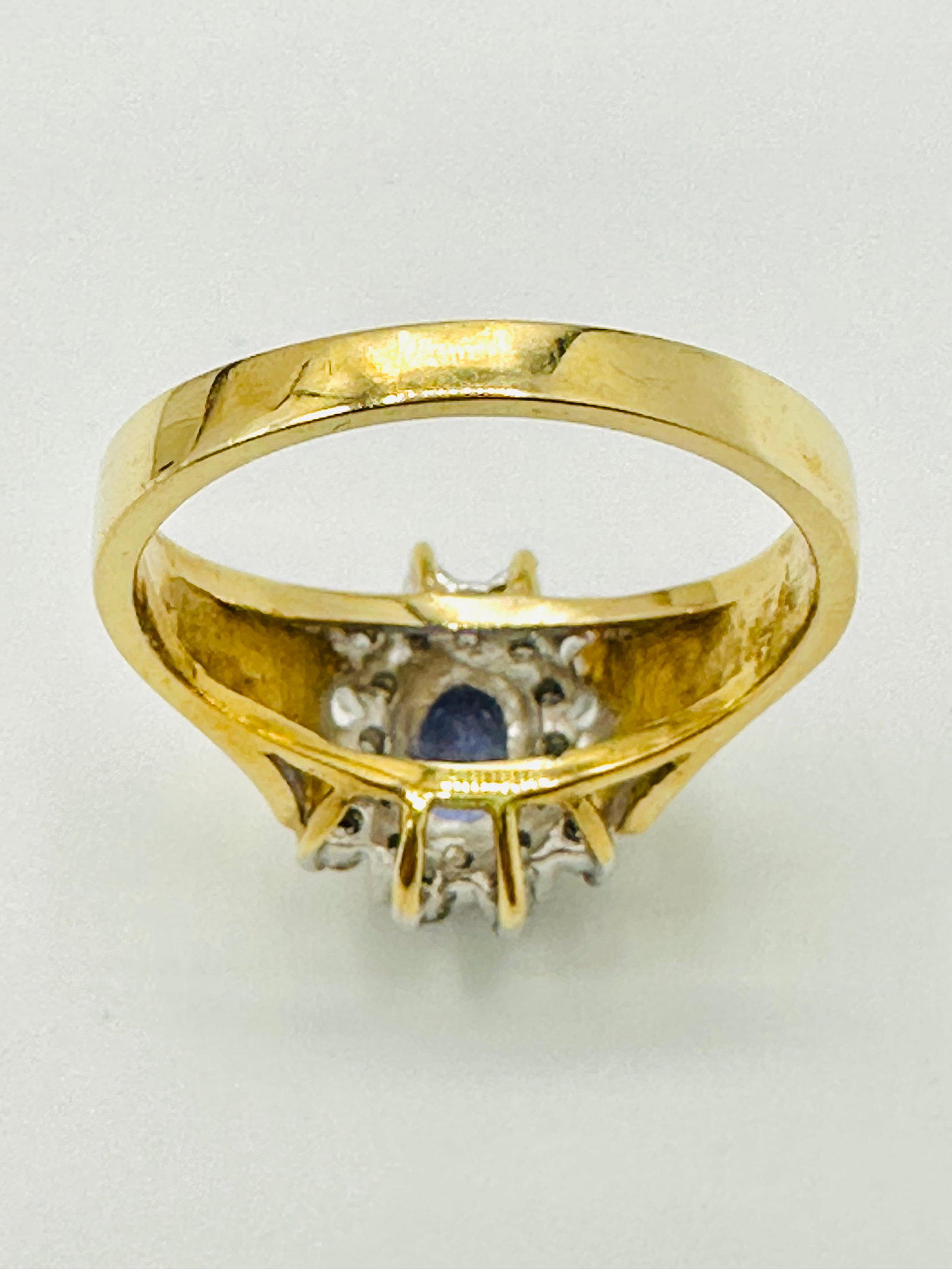 Natural Diamond and Tanzanite Ring,14KT Yellow and White Gold # 2343 (1 of 4)