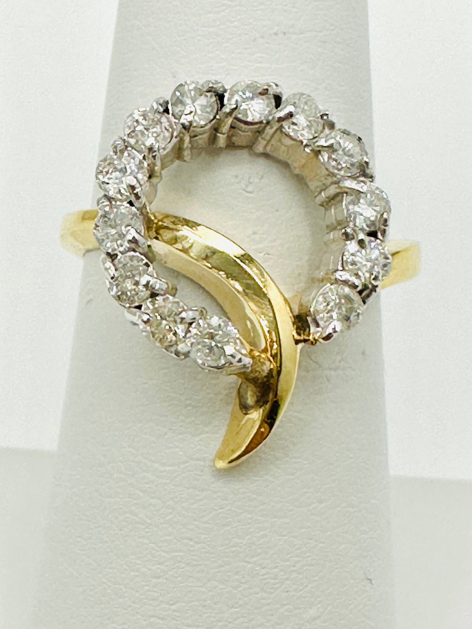 Natural Diamond Ring, 14KT Yellow and White Gold # 2288 (1 of 4)