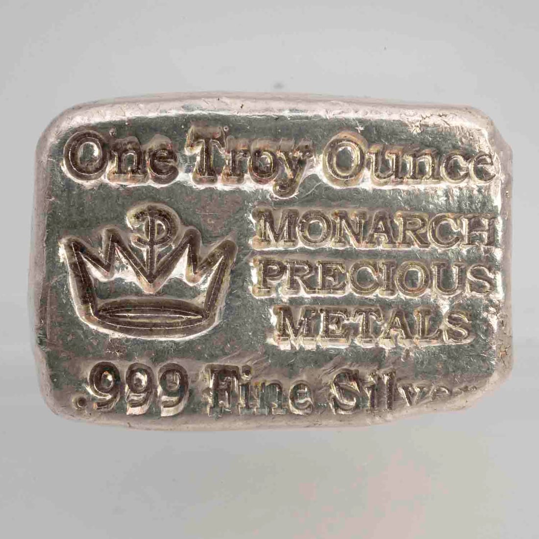 Monarch Precious Metals Cast Poured 1oz Silver Bar (1 of 2)