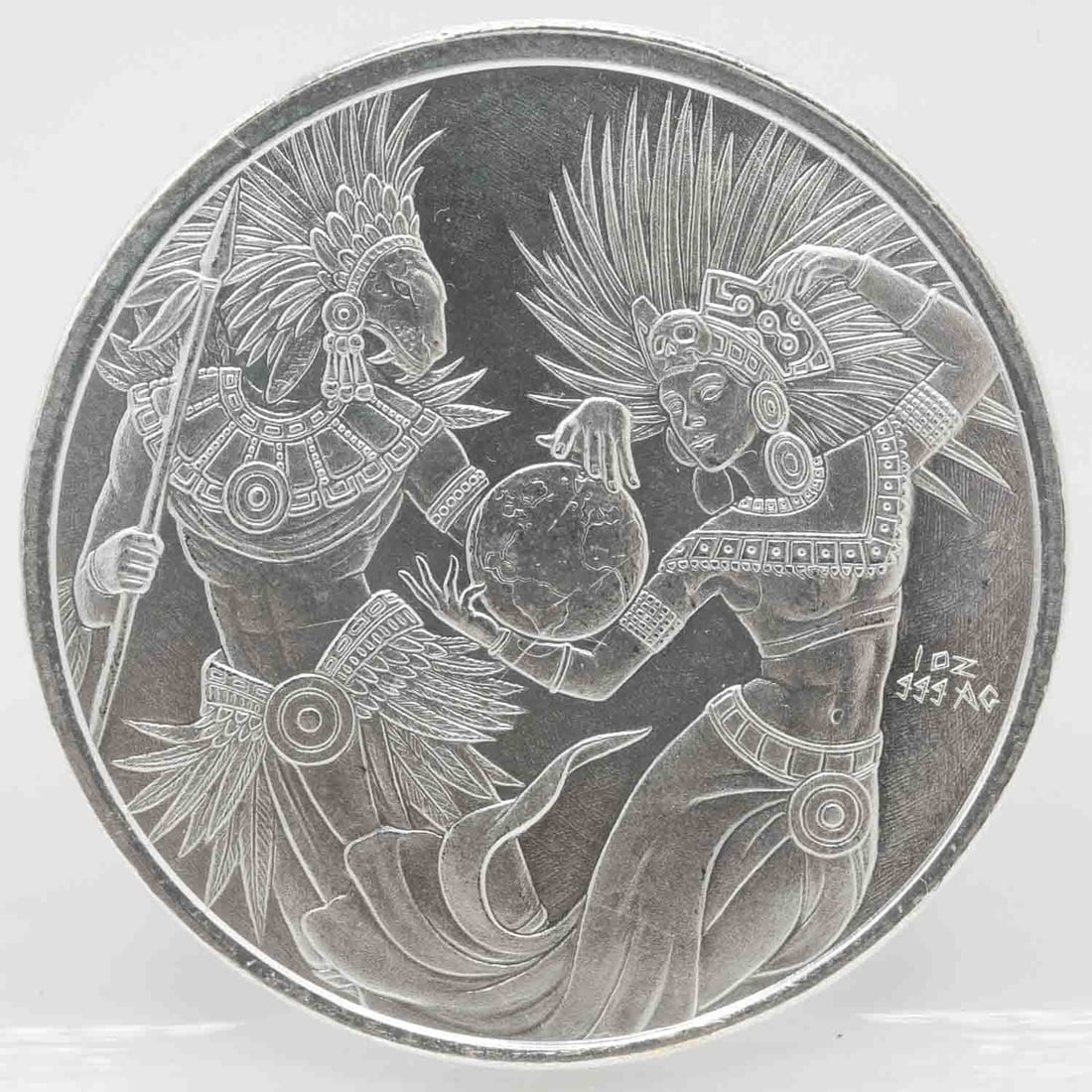 Aztec Yin And Yang 1oz Silver Round: MLC2408646 Subject: Aztec Yin And Yang 1oz Silver Round Medium: 999 Silver Year: Condition: MS Note: Any condition statement is given as an opinion and should not be treated as a statement of fact. Pl