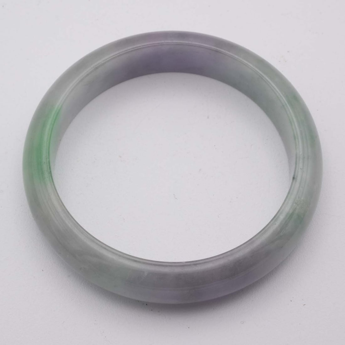 Chinese Multi Colored Jade Bangle: Medium: Multi Colored Jade Size: 2.3 inches Age/Detail: Chinese Condition: great overall, check photo for condition reference. Provenance: Collection from Estate in Williamsburg LiveShipping is NOT a