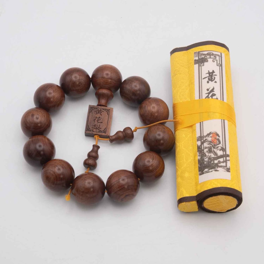 Chinese Huanghuali Wood Bead Bracelet With Box (1 of 5)