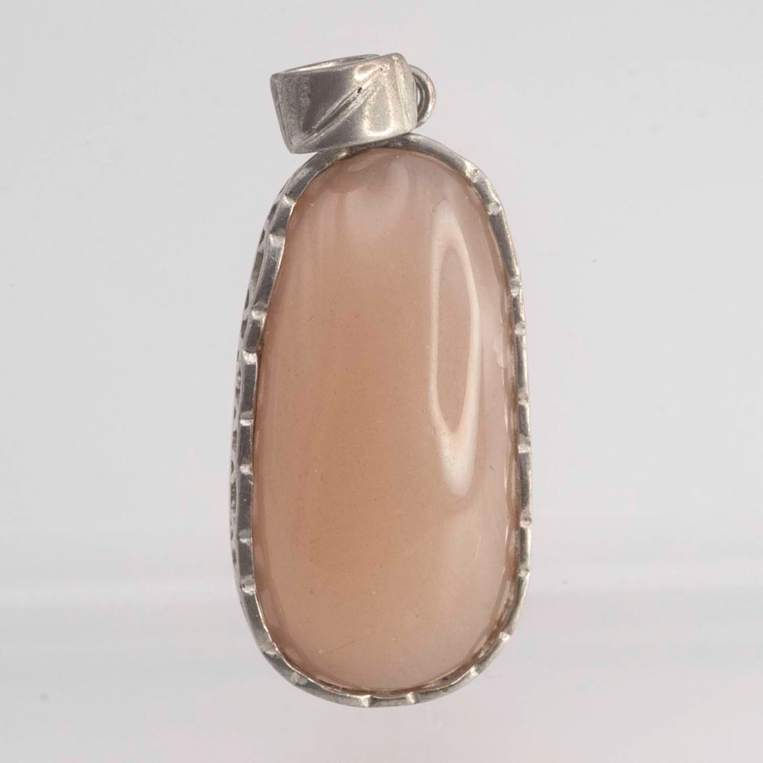 Sterling Silver Rose Quartz Oval Pendant (1 of 5)