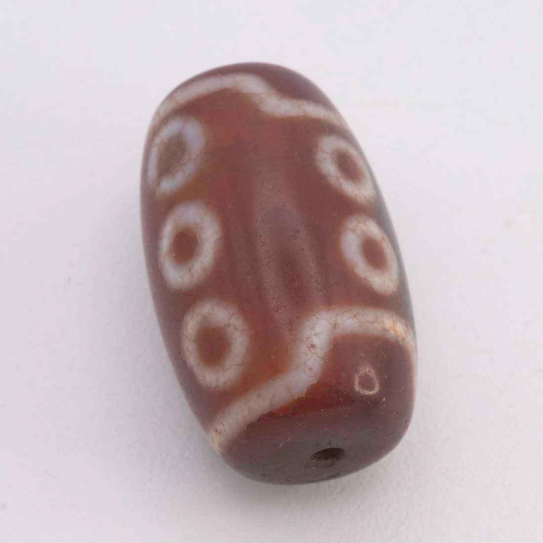 Old Chinese Tibetan Agate Dzi Bead: Medium: Agate Size: 1.3x0.7x0.7 inches Age/Detail: Old Chinese Tibetan Condition: great overall, check photo for condition reference. Provenance: Collection from Estate in Williamsburg LiveShipping is