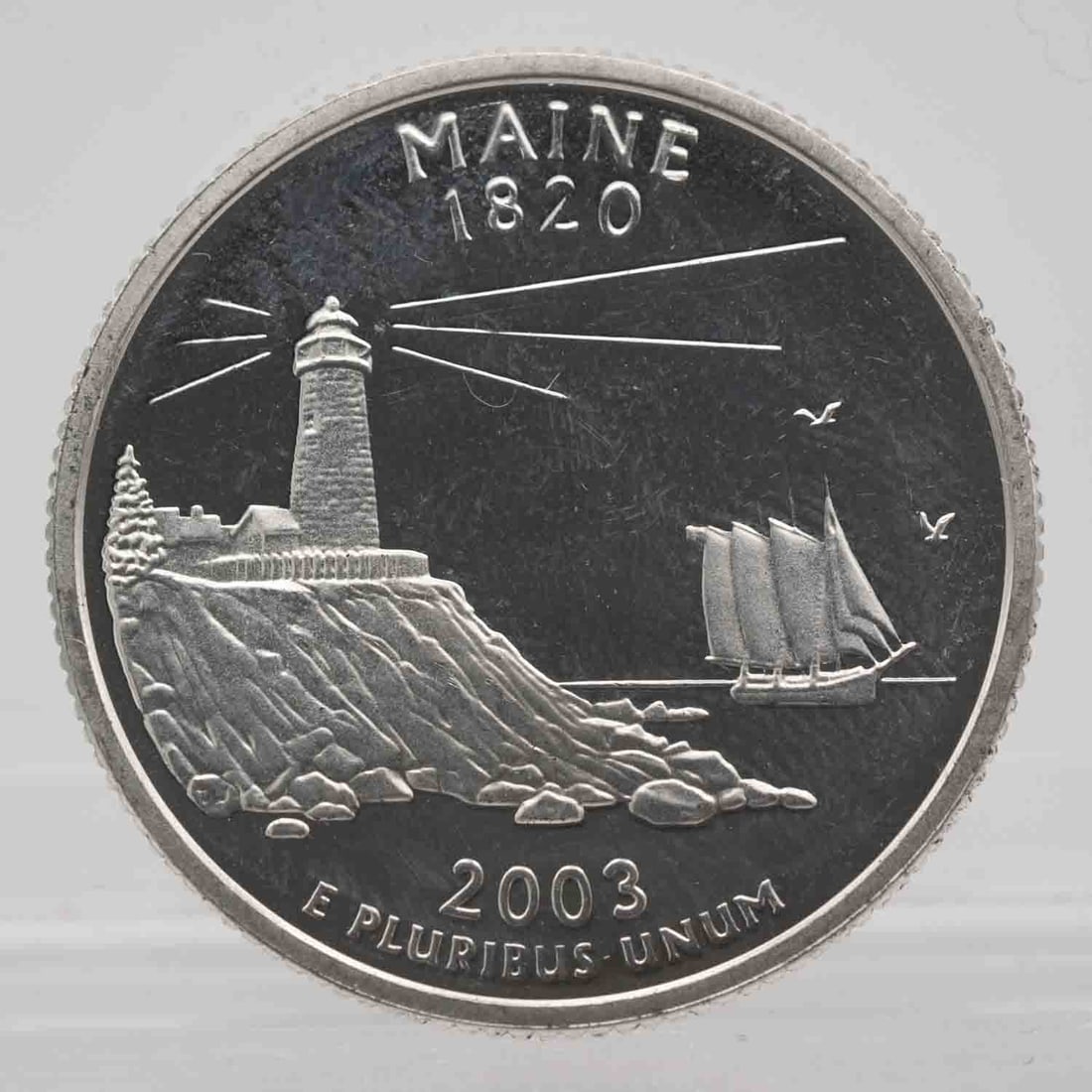 2003 American Proof Silver Quarter Maine: MLC01251 Shipping: Buyer-arranged shipping: estimated cost: starts at $16.5, Plus $1 dollar for every $100 in value. Signature confirmation is recommended for high value invoice at cost of $5.5. Pleas