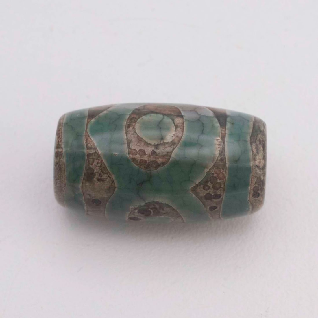 Old Chinese Tibetan Green Agate Dzi Bead (1 of 3)