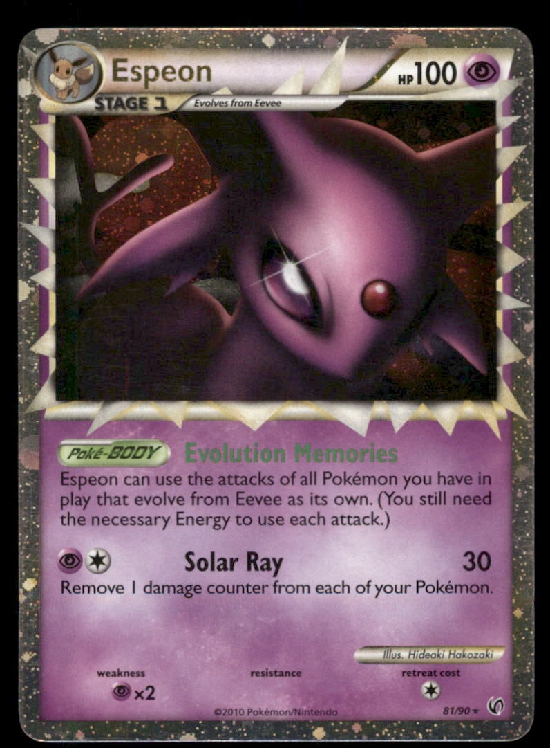 Espeon 81/90 HGSS Undaunted Pokemon Card Holo (1 of 2)