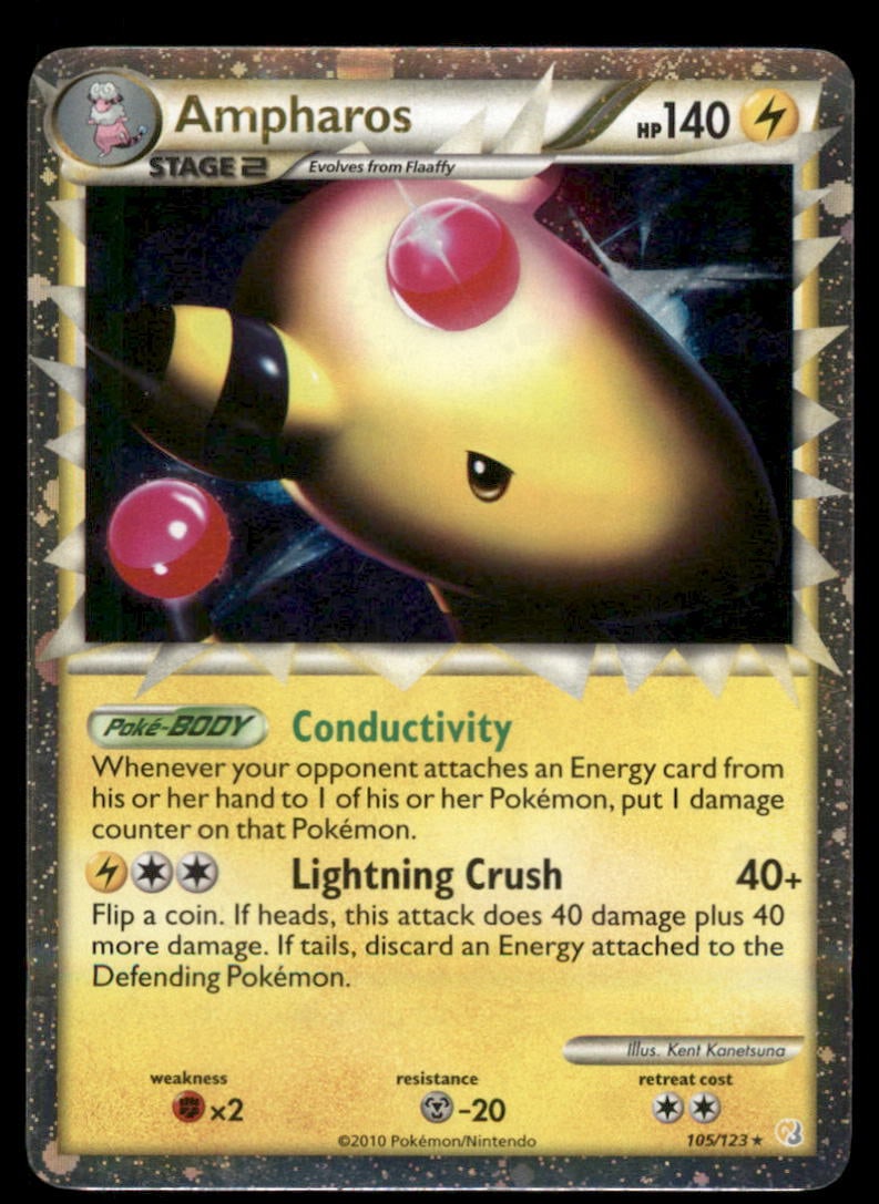 Ampharos 105/123 HeartGold & SoulSilver Pokemon Card Holo (1 of 2)