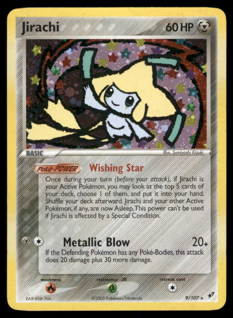 Jirachi 9/107 Holo Deoxys Pokemon Card (1 of 2)