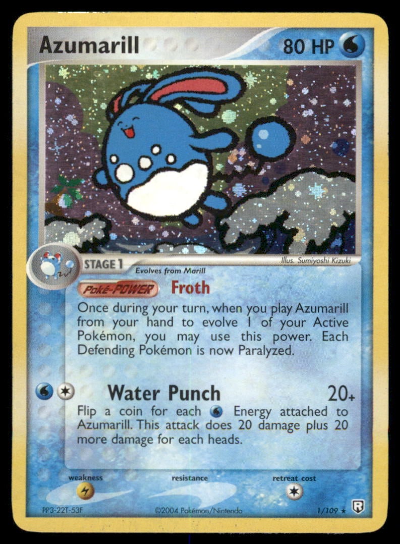 Azumarill 1/109 Holo Team Rocket Returns Pokemon Card (1 of 2)