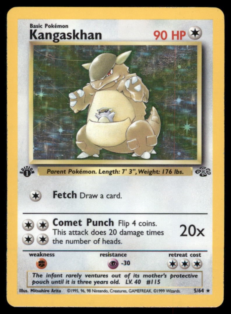 Kangaskhan 5/64 Jungle Pokemon Card Unlimited Holo (1 of 2)