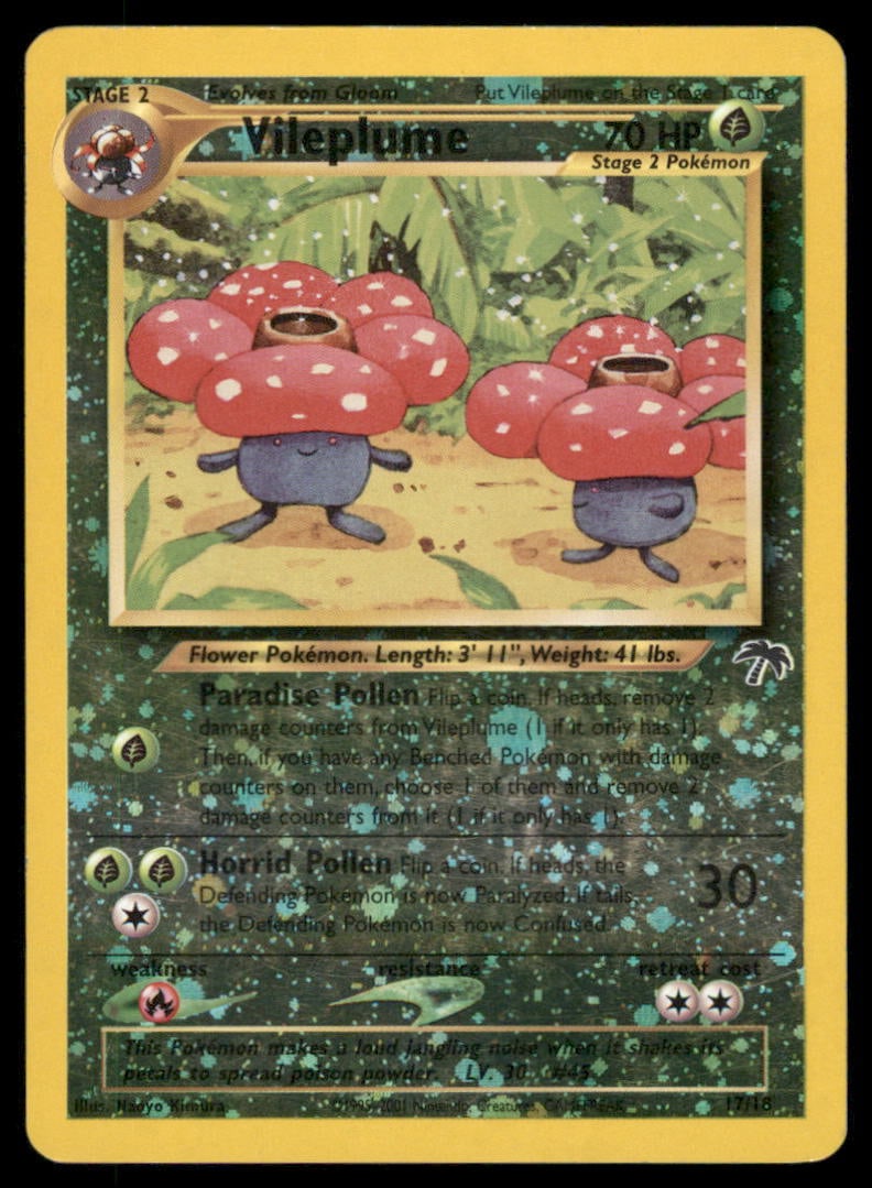 Vileplume 17/18 Southern Islands Pokemon Card Reverse Holo (1 of 2)