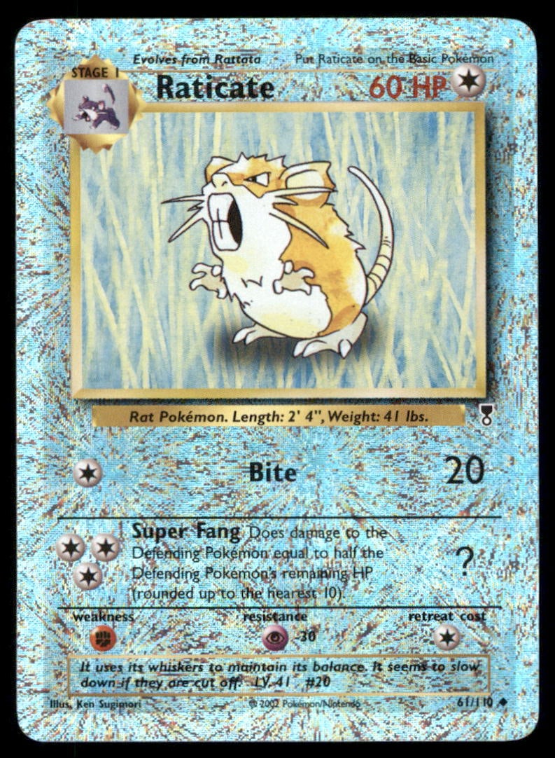 Raticate 61/110 Legendary Collection Pokemon Card Reverse Holo (1 of 2)