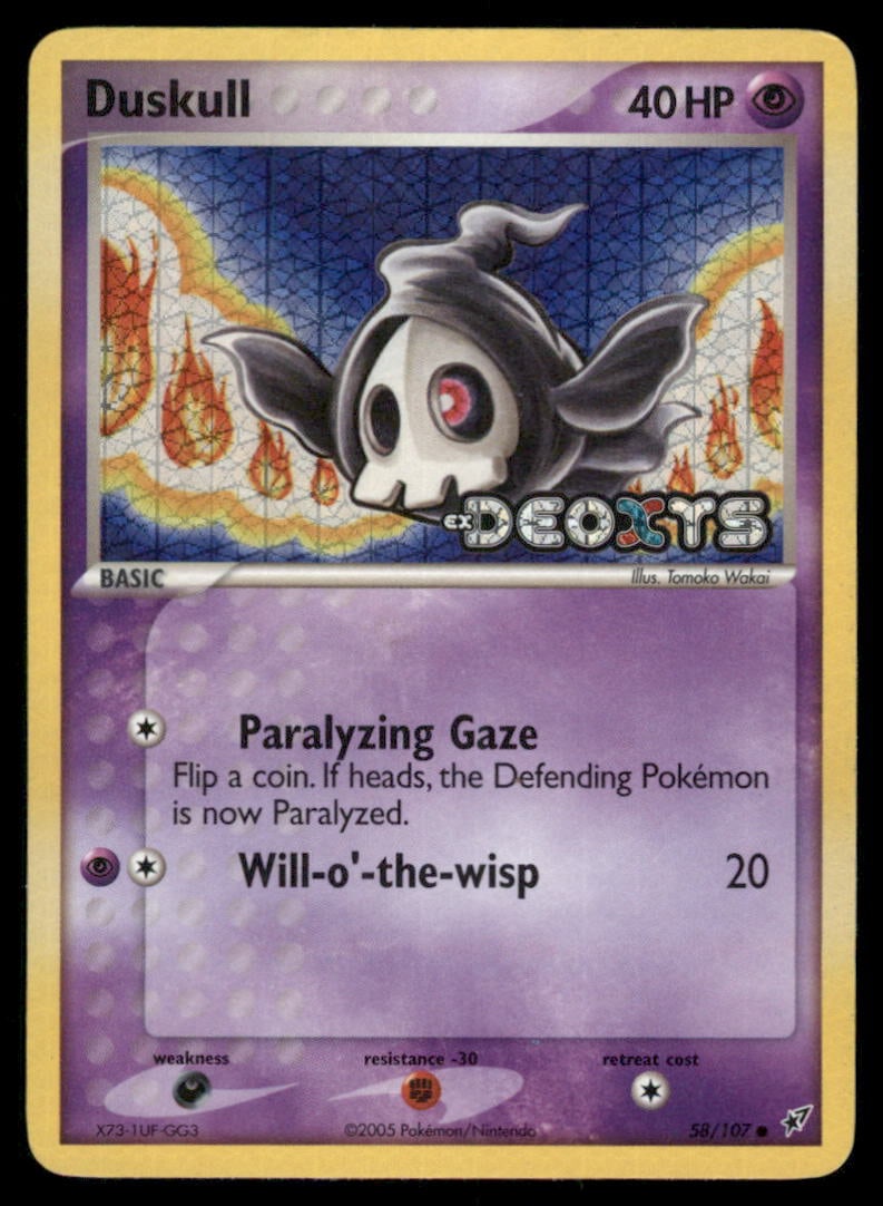 Duskull 58/107 Deoxys Pokemon Card Reverse Holo: We offer combined shipping on multiple items. Buyers may also arrange their own shipping. LiveShipping is a separate and independent option for shipping that is NOT a part of the auction house or thei