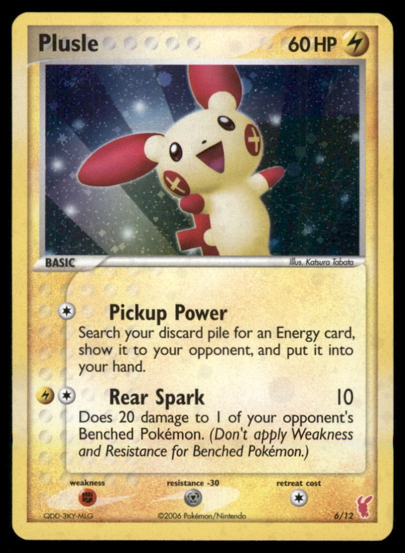 Plusle 6/12 EX Trainer Kit 2 Plusle Pokemon Card Holo (1 of 2)