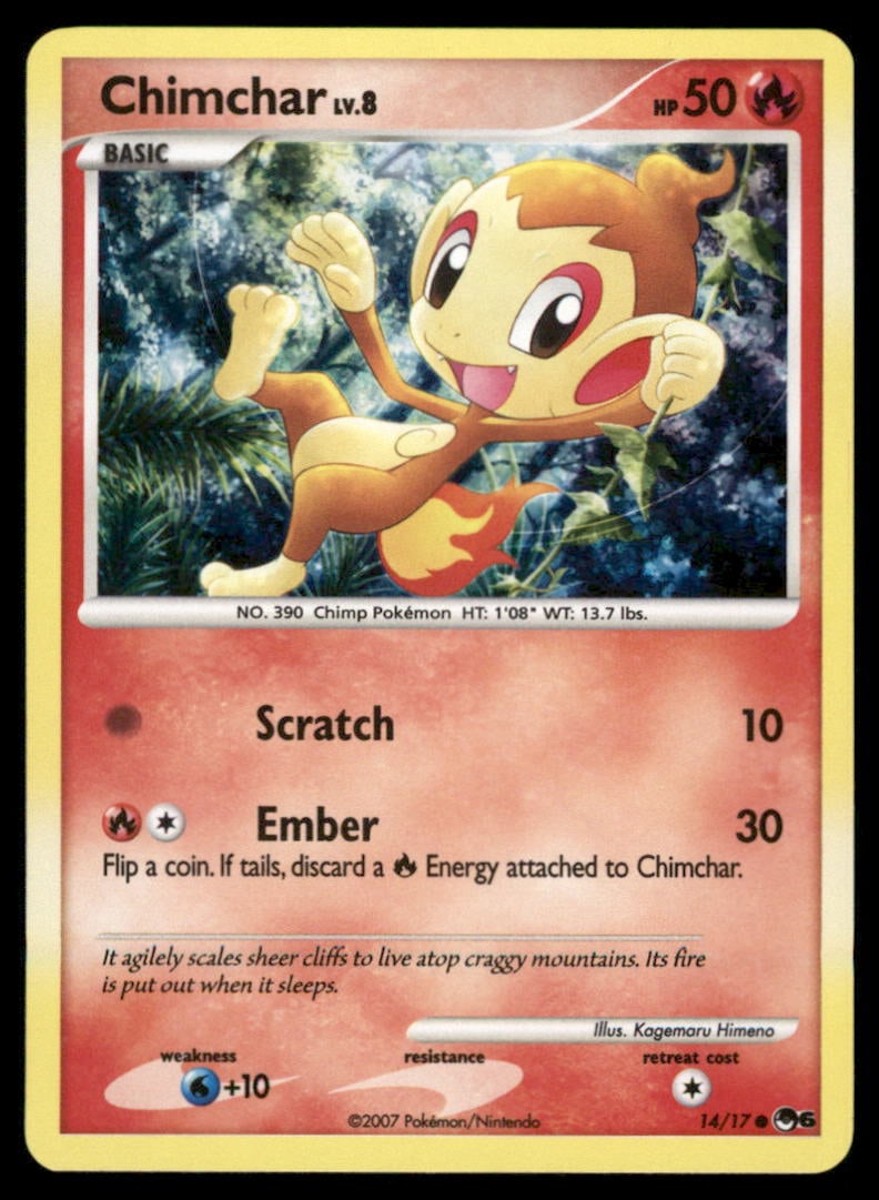 Chimchar 14/17 POP Series 6 Pokemon Card Holo: We offer combined shipping on multiple items. Buyers may also arrange their own shipping. LiveShipping is a separate and independent option for shipping that is NOT a part of the auction house or thei