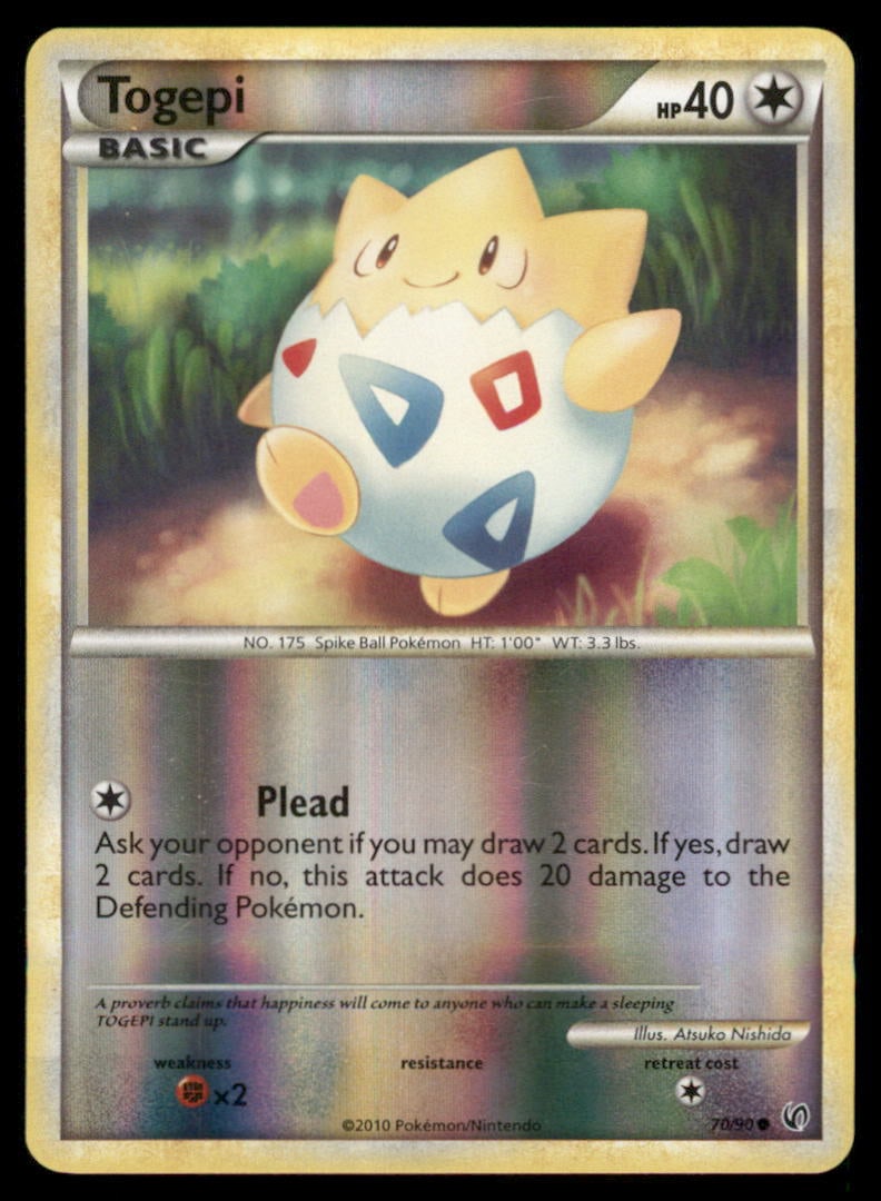 Togepi 70/90 HGSS Undaunted Pokemon Card (1 of 2)