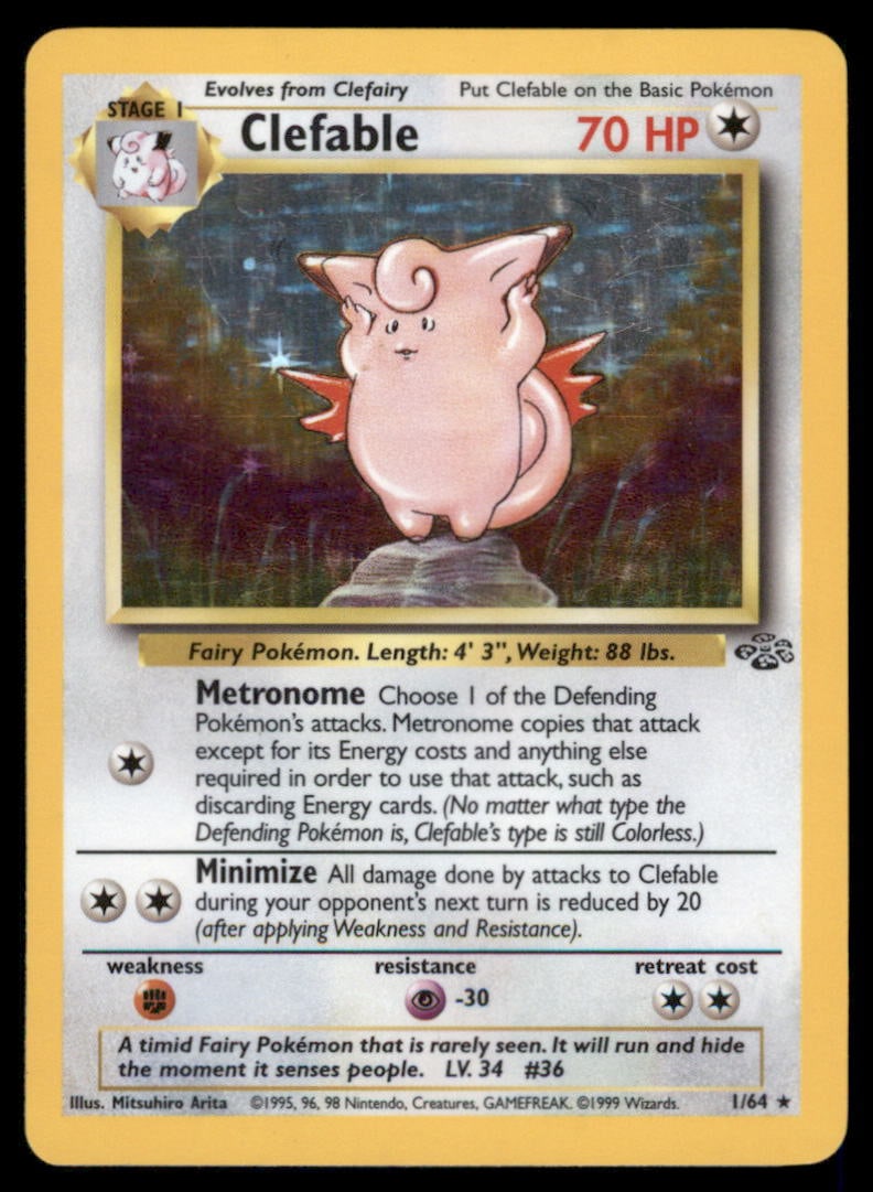 Clefable 1/64 Jungle Pokemon Card 1st Edition Holo: We offer combined shipping on multiple items. Buyers may also arrange their own shipping. LiveShipping is a separate and independent option for shipping that is NOT a part of the auction house or thei