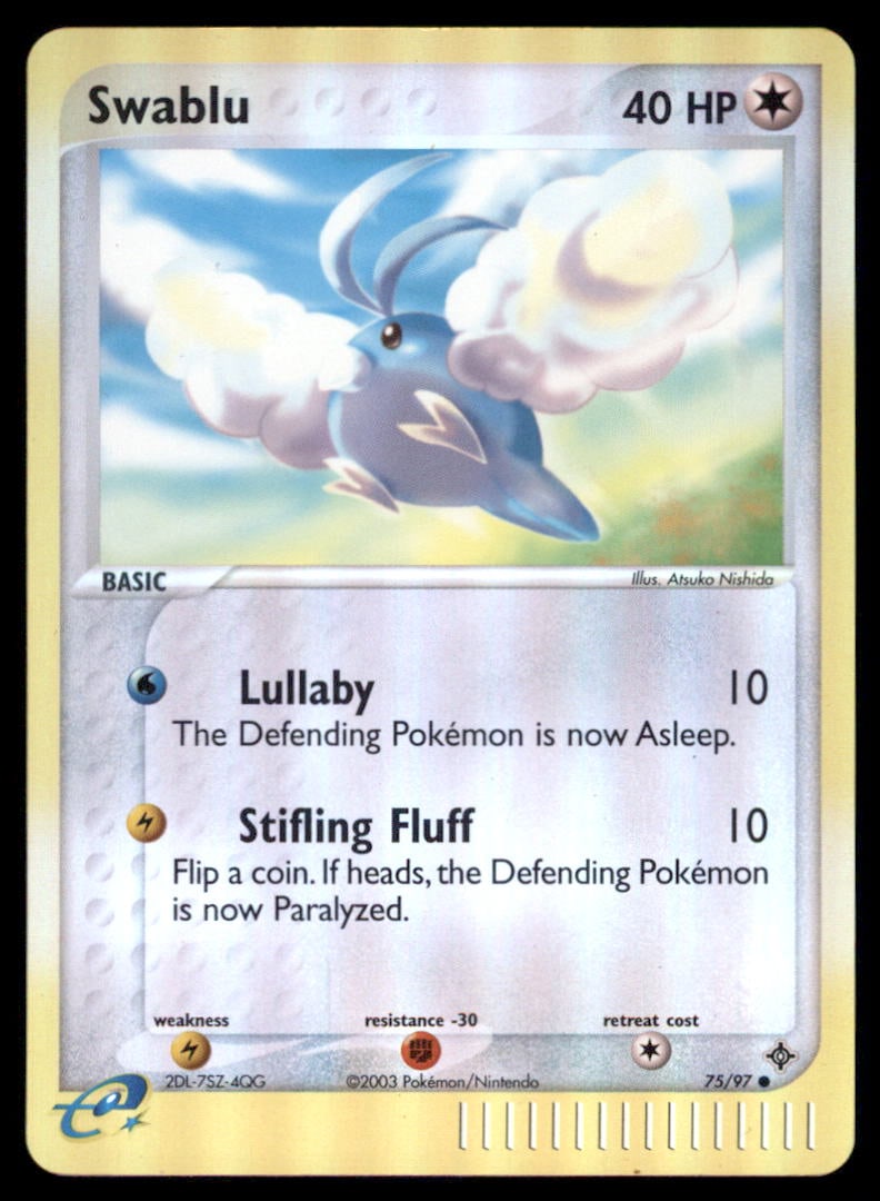 Swablu 75/97 Dragon Pokemon Card Reverse Holo: We offer combined shipping on multiple items. Buyers may also arrange their own shipping. LiveShipping is a separate and independent option for shipping that is NOT a part of the auction house or thei