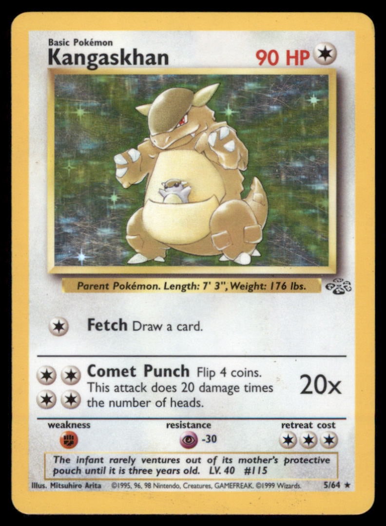 Kangaskhan 5/64 Jungle Pokemon Card Unlimited Holo: We offer combined shipping on multiple items. Buyers may also arrange their own shipping. LiveShipping is a separate and independent option for shipping that is NOT a part of the auction house or thei