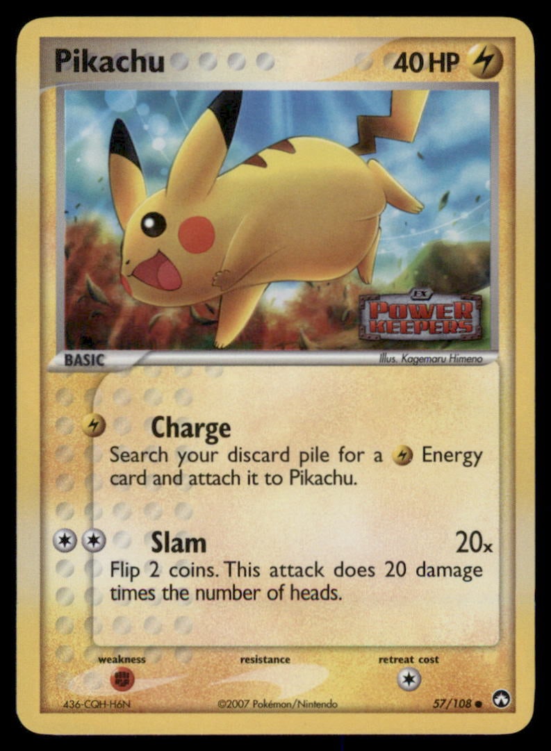 Pikachu 57/108 Power Keepers Pokemon Card Reverse Holo (1 of 2)