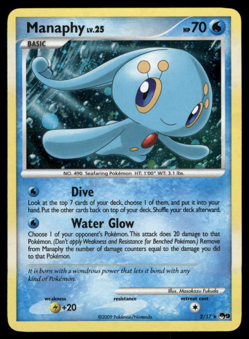 Manaphy 2/17 POP Series 9 Pokemon Card: We offer combined shipping on multiple items. Buyers may also arrange their own shipping. LiveShipping is a separate and independent option for shipping that is NOT a part of the auction house or thei