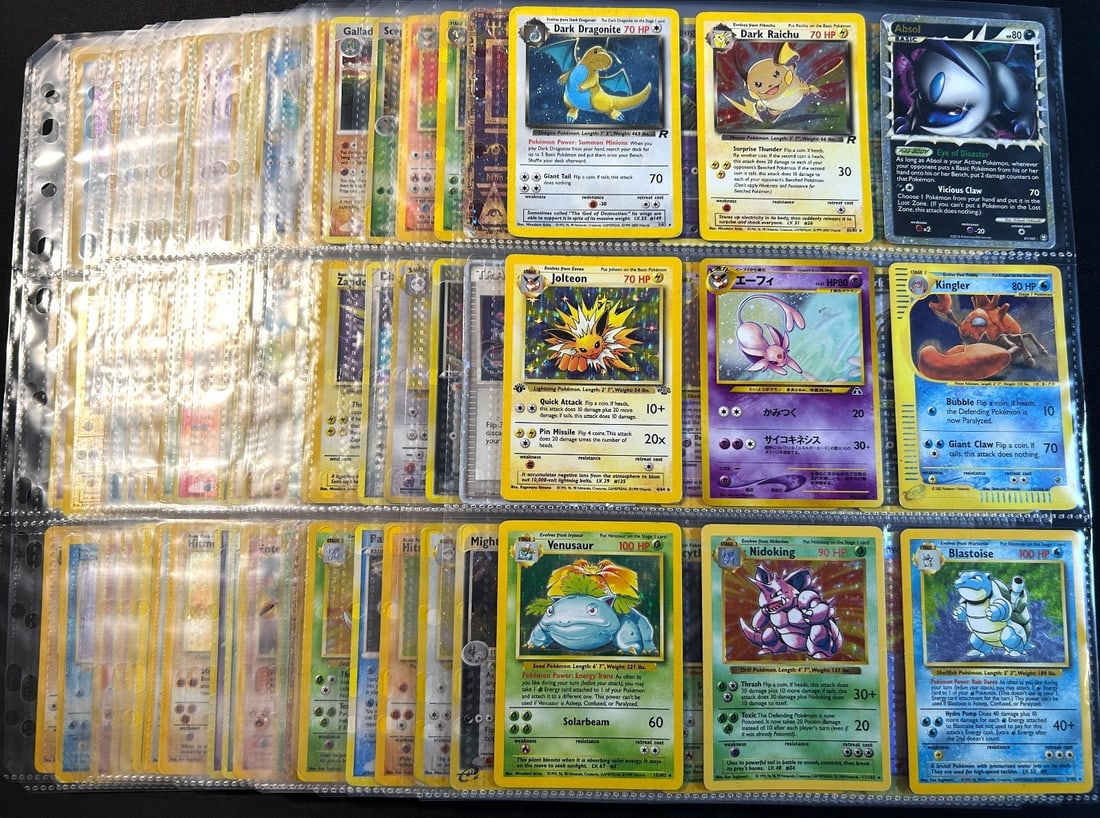 Lot of 180 ALL HOLO Vintage DAMAGED Pokemon Card Binder Collection: This listing features a collection of 180 vintage Pokémon cards, all of which are Holographic (Holo). You will receive the exact cards shown in the photos.The cards are in EXTREMELY DAMAGED condition