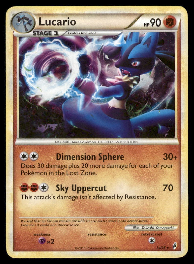 Lucario 14/95 Holo Call of Legends Pokemon Card (1 of 2)
