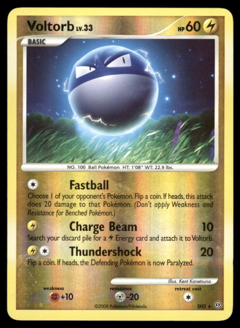 Voltorb SH3/100 Stormfront Pokemon Card Reverse Holo: We offer combined shipping on multiple items. Buyers may also arrange their own shipping. LiveShipping is a separate and independent option for shipping that is NOT a part of the auction house or thei