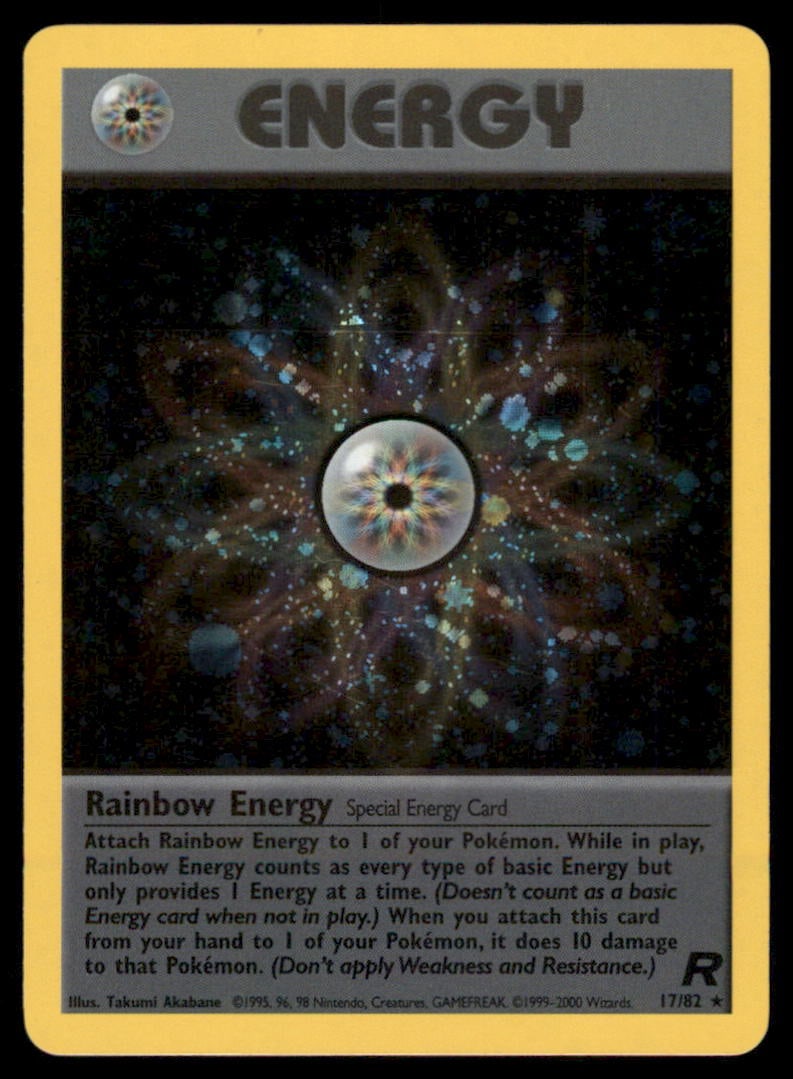 Rainbow Energy 80/82 Team Rocket Pokemon Card Unlimited: We offer combined shipping on multiple items. Buyers may also arrange their own shipping. LiveShipping is a separate and independent option for shipping that is NOT a part of the auction house or thei