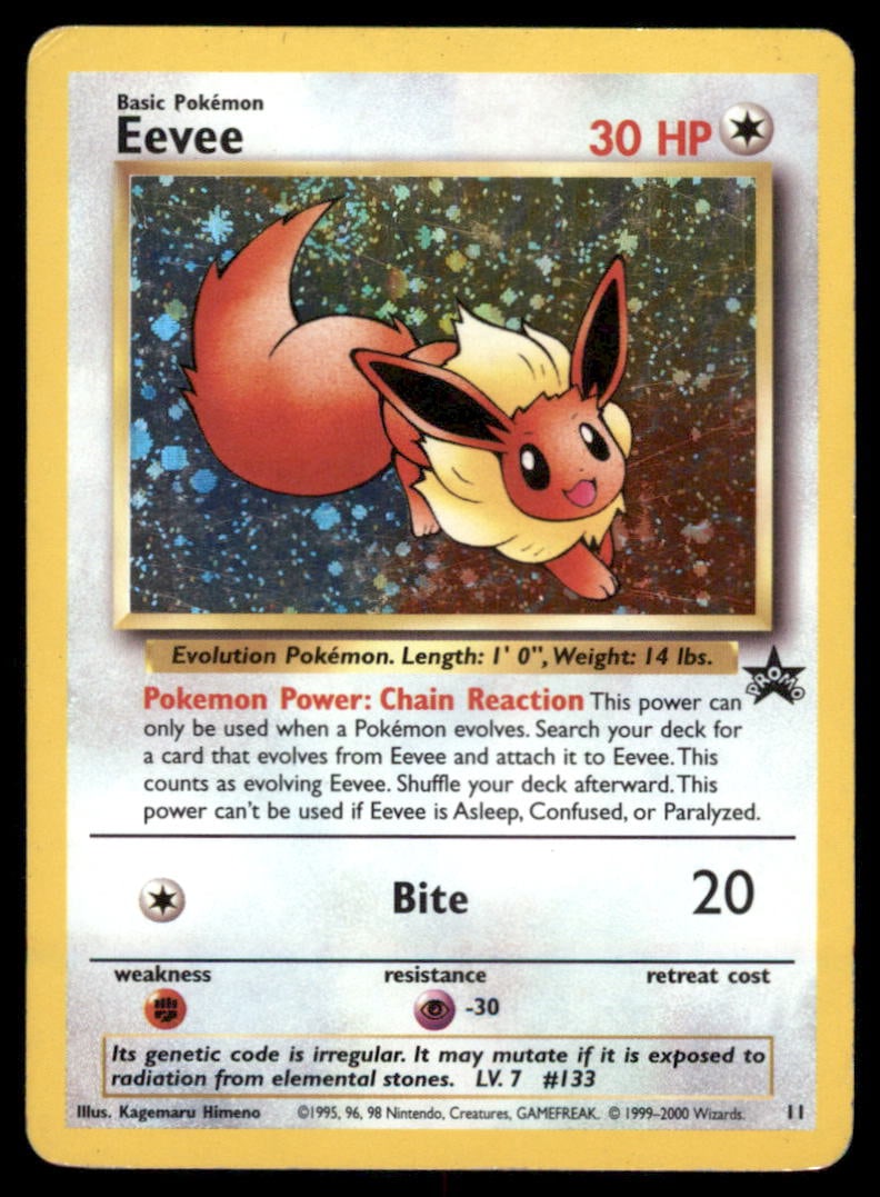 Eevee 11 Wizards Black Star Promos Pokemon Card Holo (1 of 2)