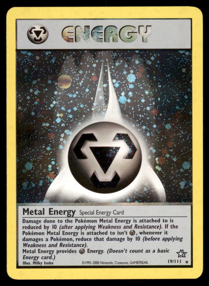 Metal Energy 19/111 Neo Genesis Pokemon Card Unlimited Holo (1 of 2)