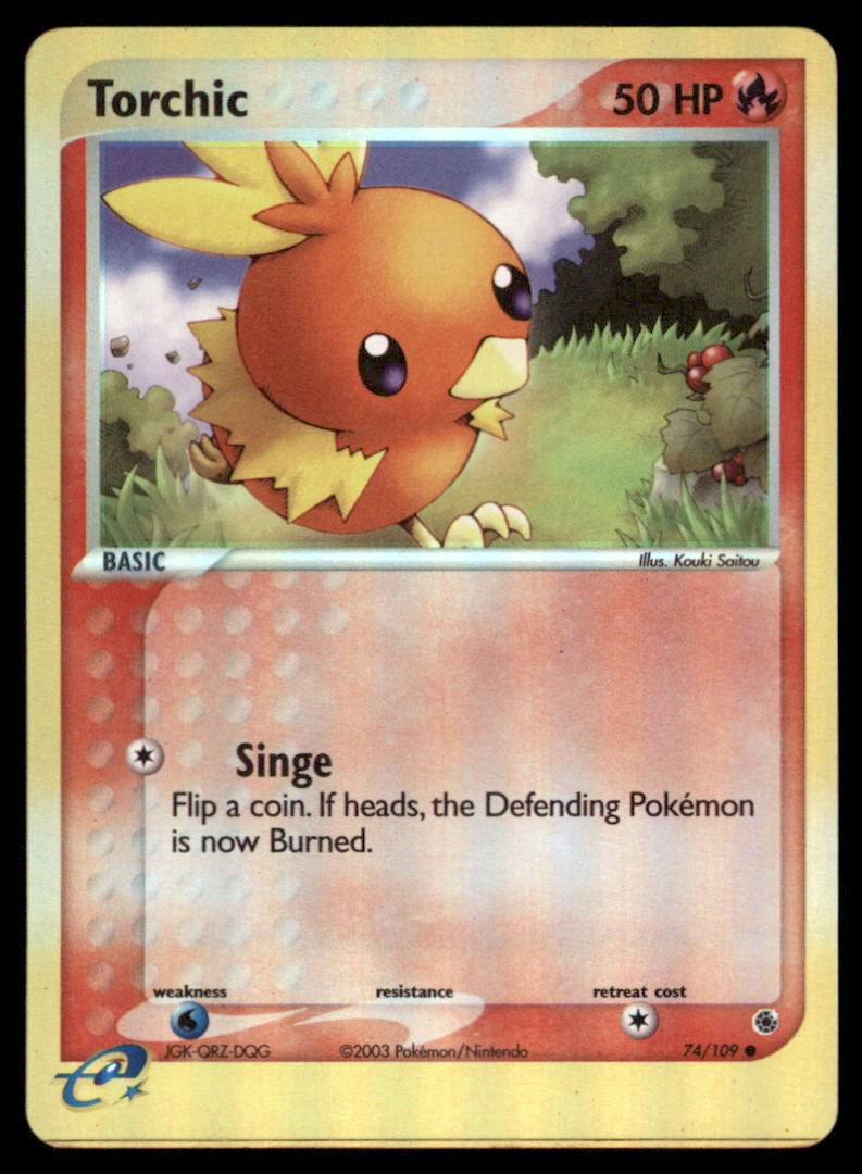 Torchic 74/109 Ruby & Sapphire Pokemon Card Reverse Holo (1 of 2)