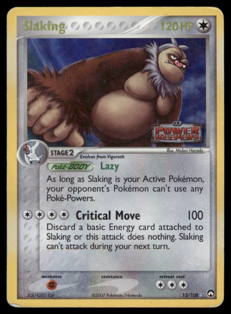 Slaking 13/108 Power Keepers Pokemon Card Reverse Holo: We offer combined shipping on multiple items. Buyers may also arrange their own shipping. LiveShipping is a separate and independent option for shipping that is NOT a part of the auction house or thei