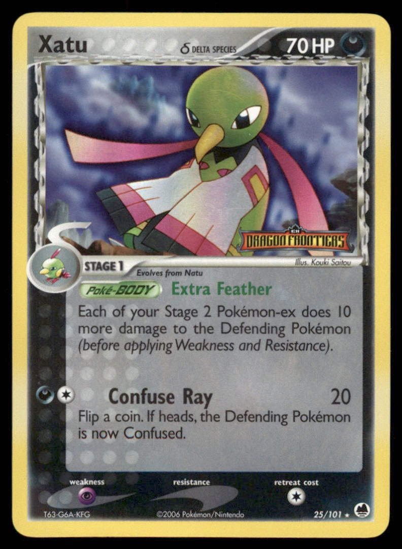 Xatu 25/101 Dragon Frontiers Pokemon Card Reverse Holo (1 of 2)