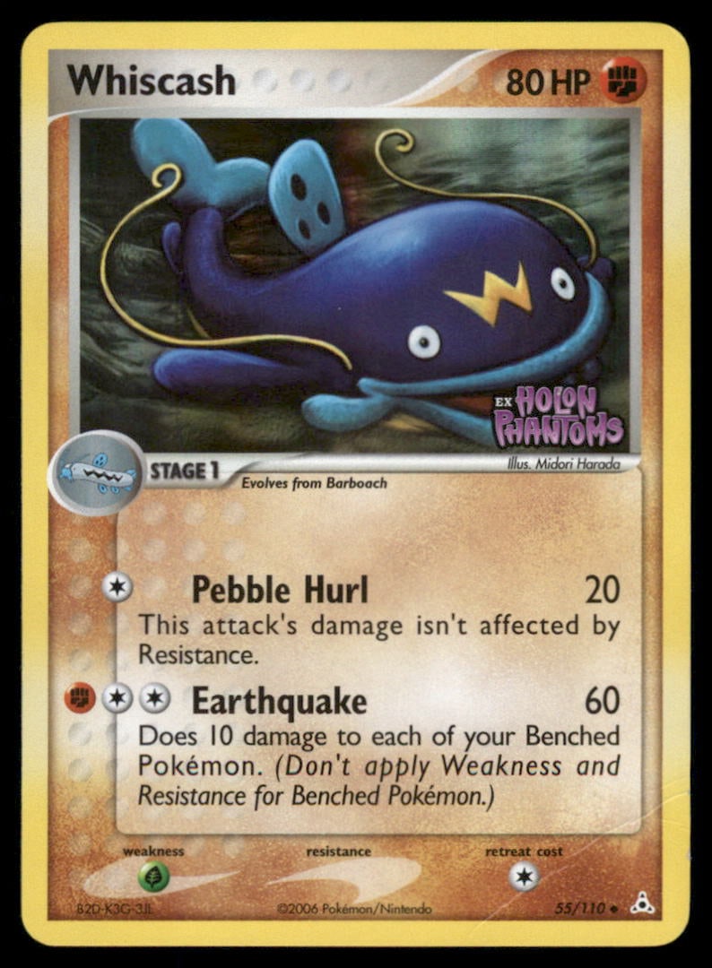Whiscash 55/110 Holon Phantoms Pokemon Card Reverse Holo: We offer combined shipping on multiple items. Buyers may also arrange their own shipping. LiveShipping is a separate and independent option for shipping that is NOT a part of the auction house or thei