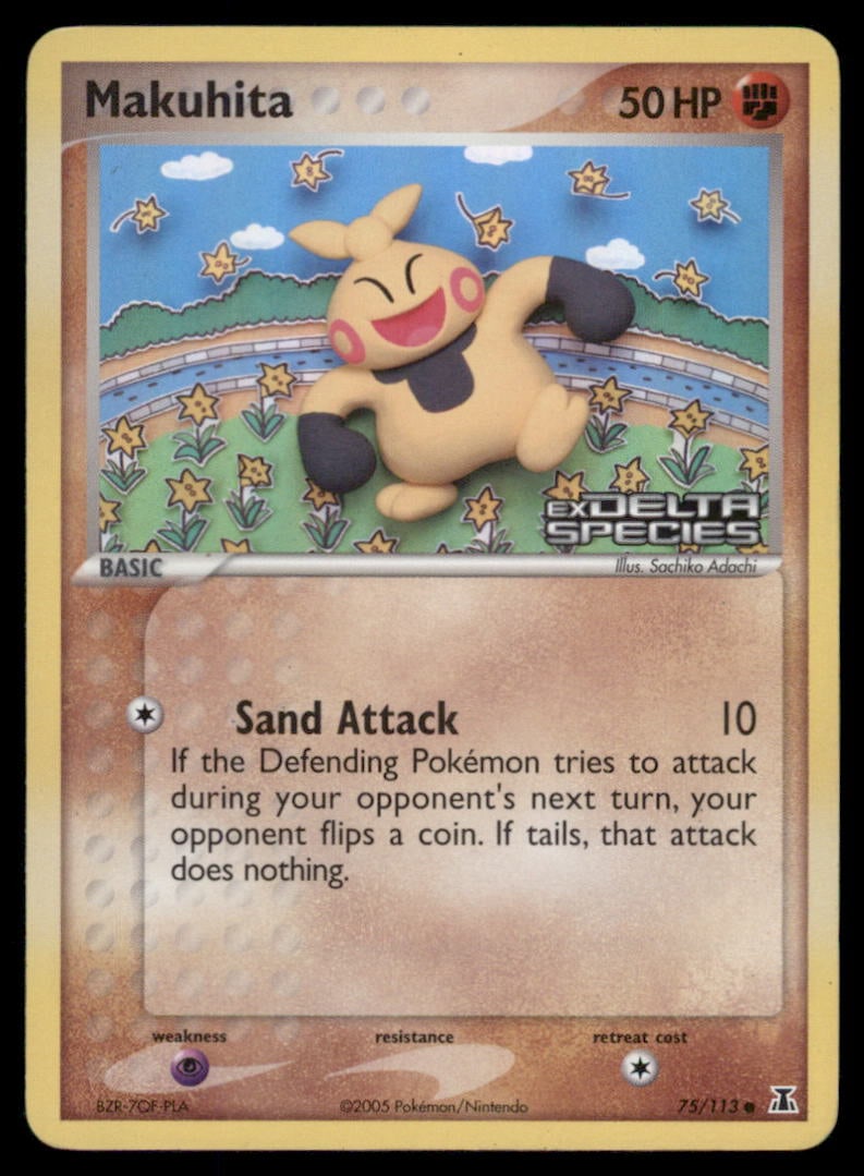 Makuhita 75/113 Delta Species Pokemon Card Reverse Holo (1 of 2)