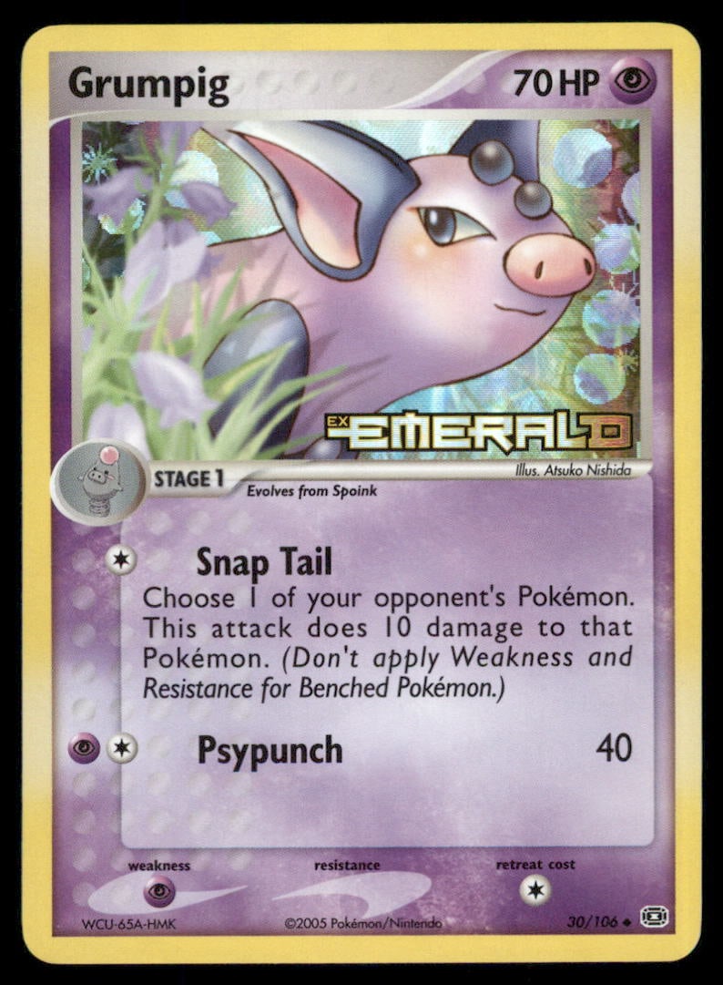 Grumpig 30/106 Emerald Pokemon Card Reverse Holo: We offer combined shipping on multiple items. Buyers may also arrange their own shipping. LiveShipping is a separate and independent option for shipping that is NOT a part of the auction house or thei